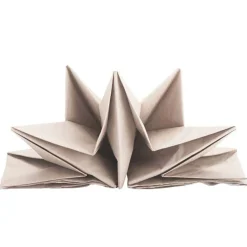 Serviette jetable pré pliée uni lin x12