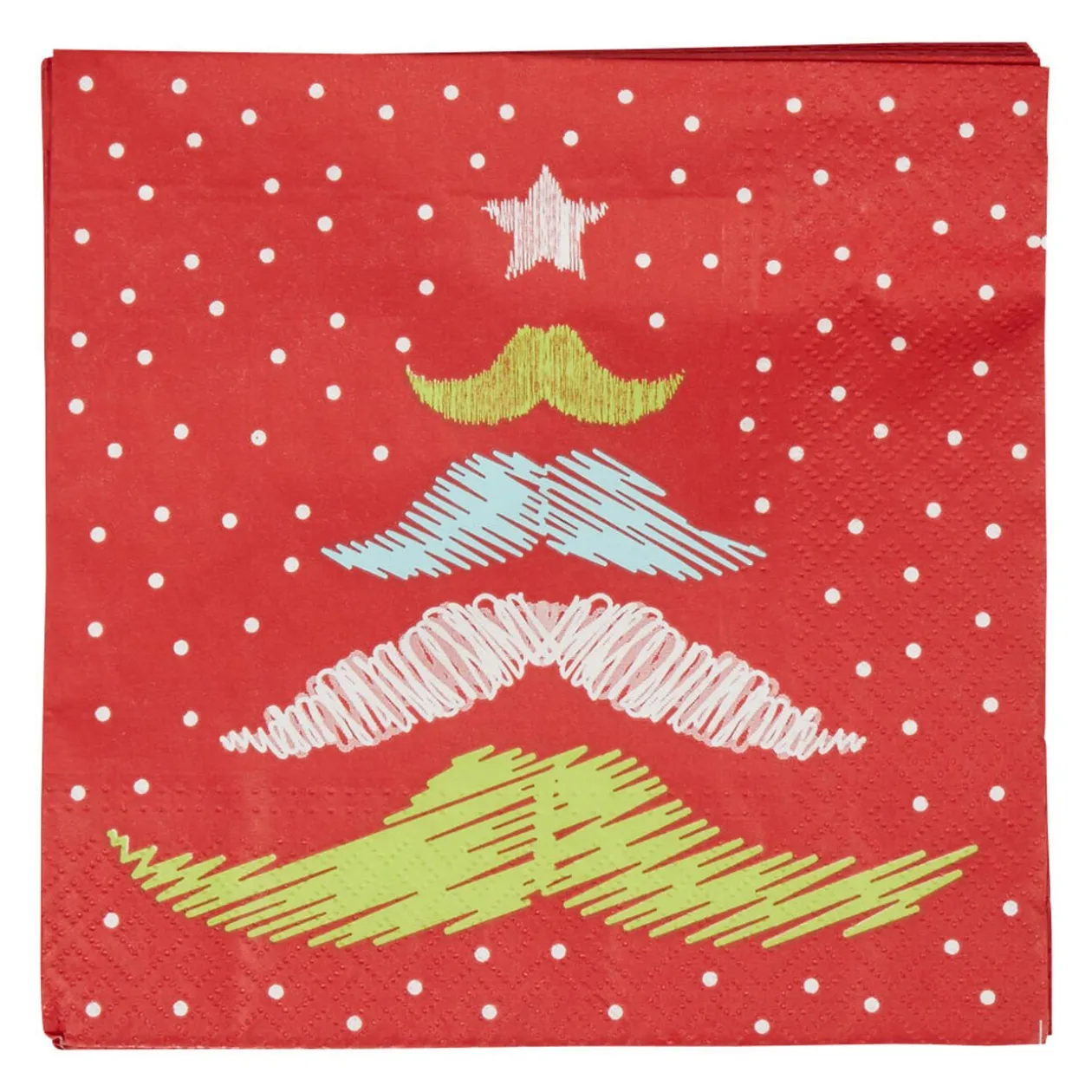Serviette jetable rouge design arbre de noël x20