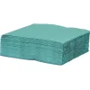 Serviette jetable 33x33 cm uni vert émeraude x50