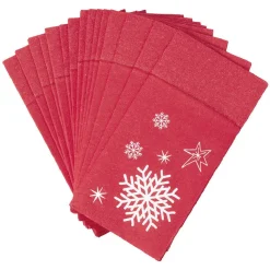 Serviette kangourou en papier motif flocon de neige x20