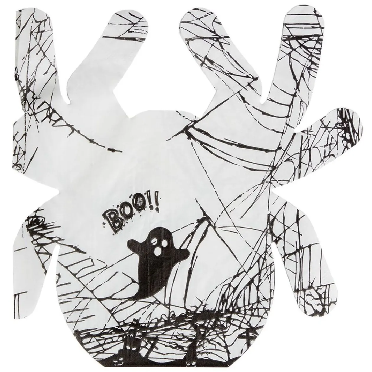 Serviette papier Halloween motif toile et fantôme x20