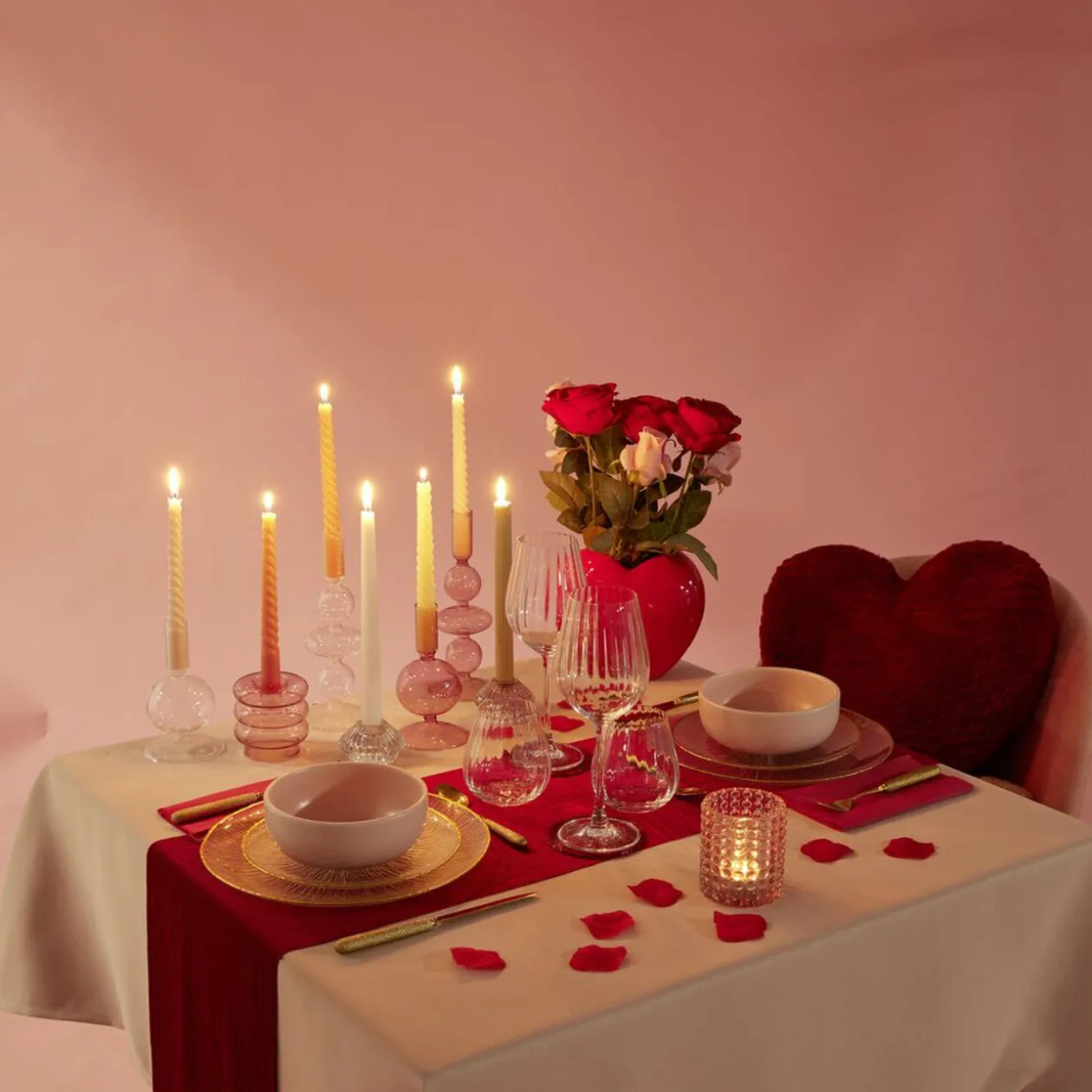 Serviette range couverts 40cm rouge x20