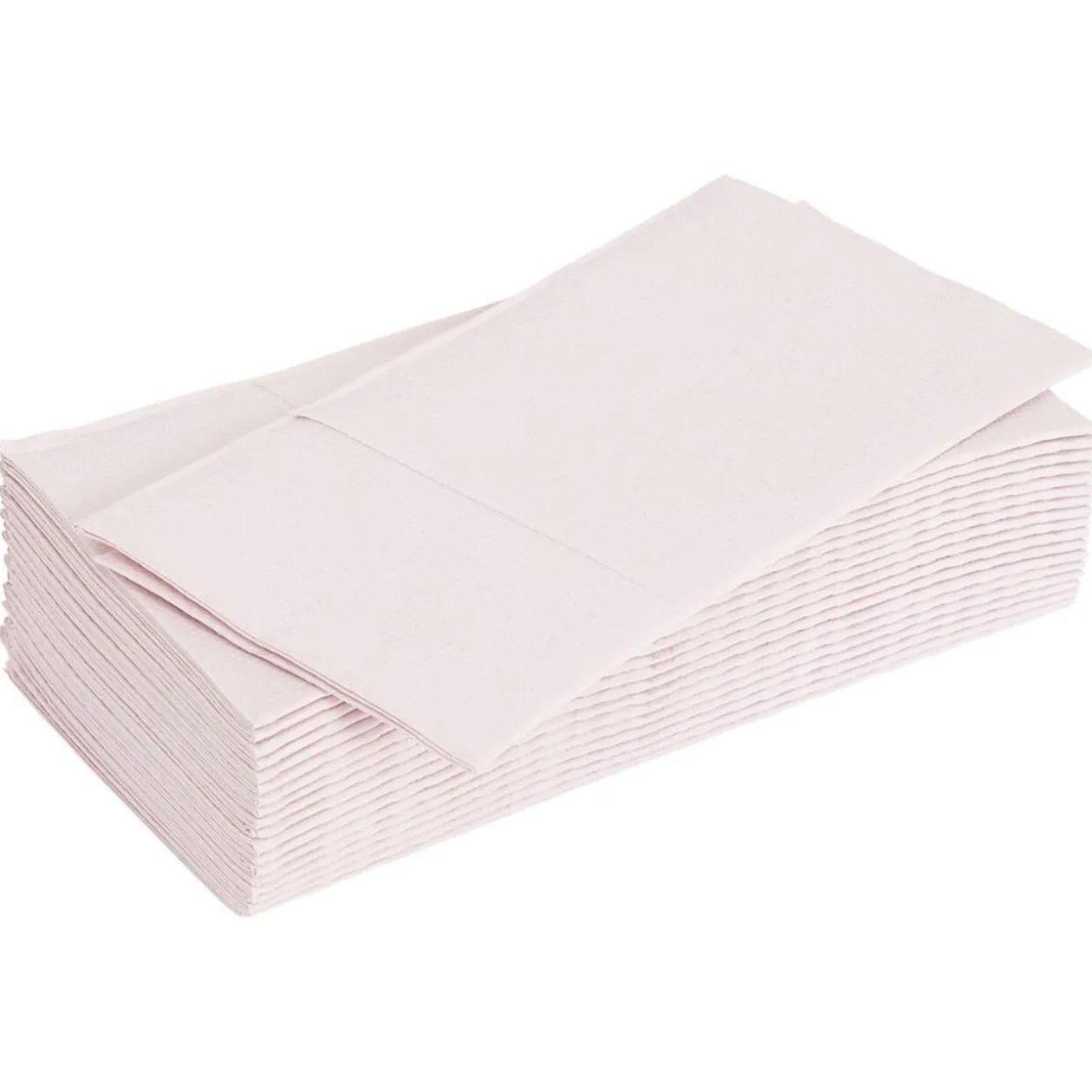 Serviette range couverts 40cm rose pâle x20
