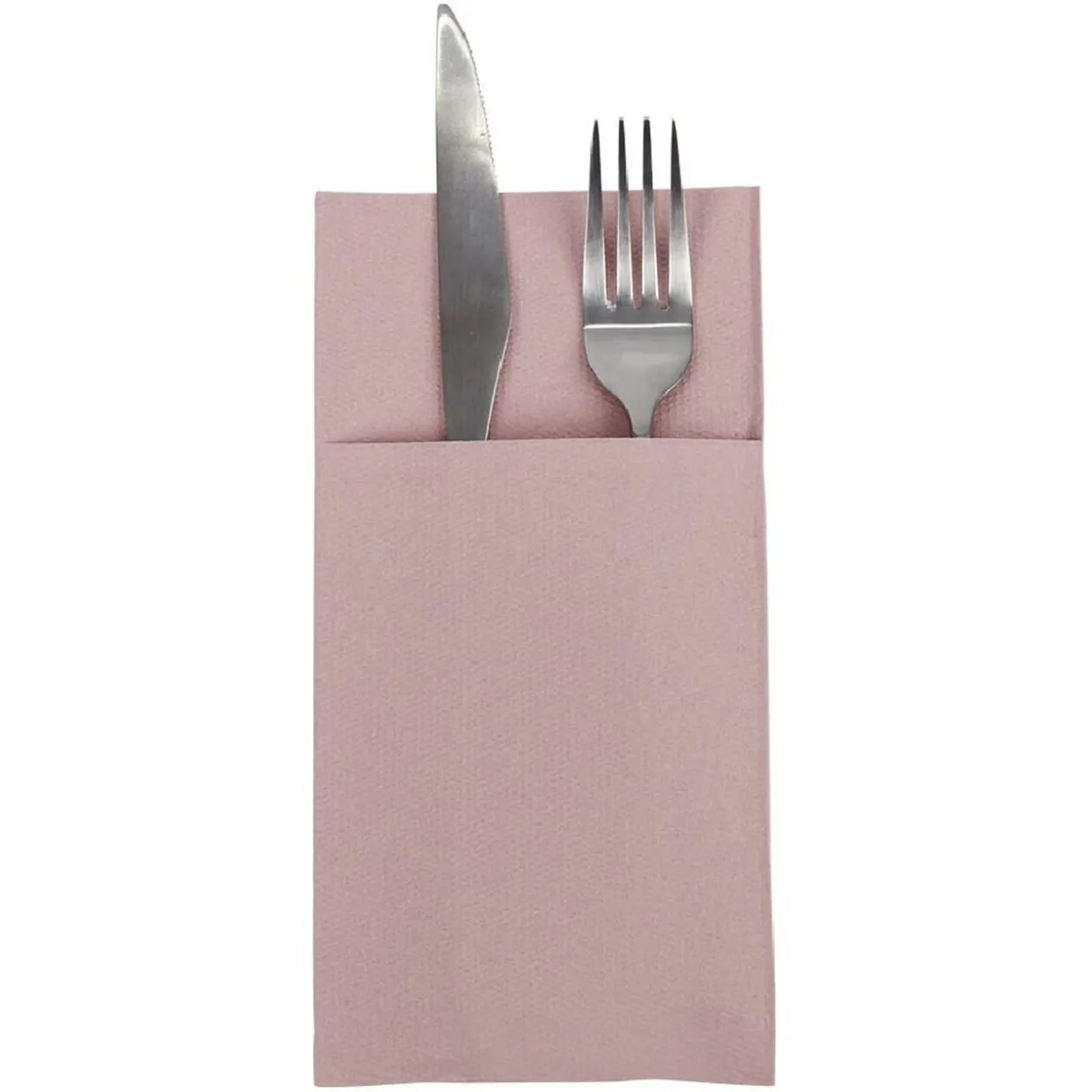Serviette range couverts 40cm rose x20