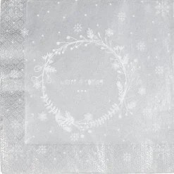 Serviettes x 20 imprimé couronne