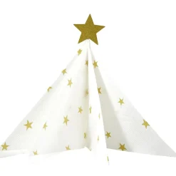 Serviettes x 10 prépliées forme sapin