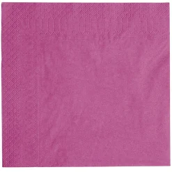 Serviettes x 100 rose fushia