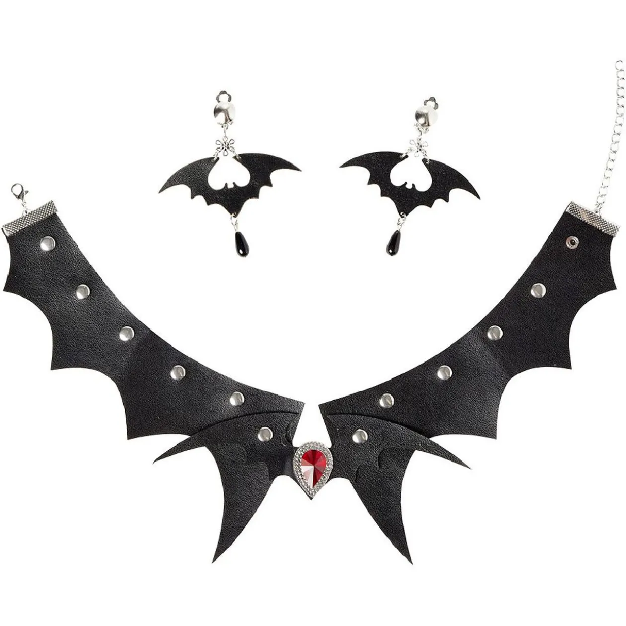 Set collier et boucles d'oreilles gothique Halloween