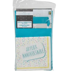 Set décoration de table anniversaire bleu