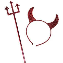 Set de diablesse fourche et cornes à paillettes