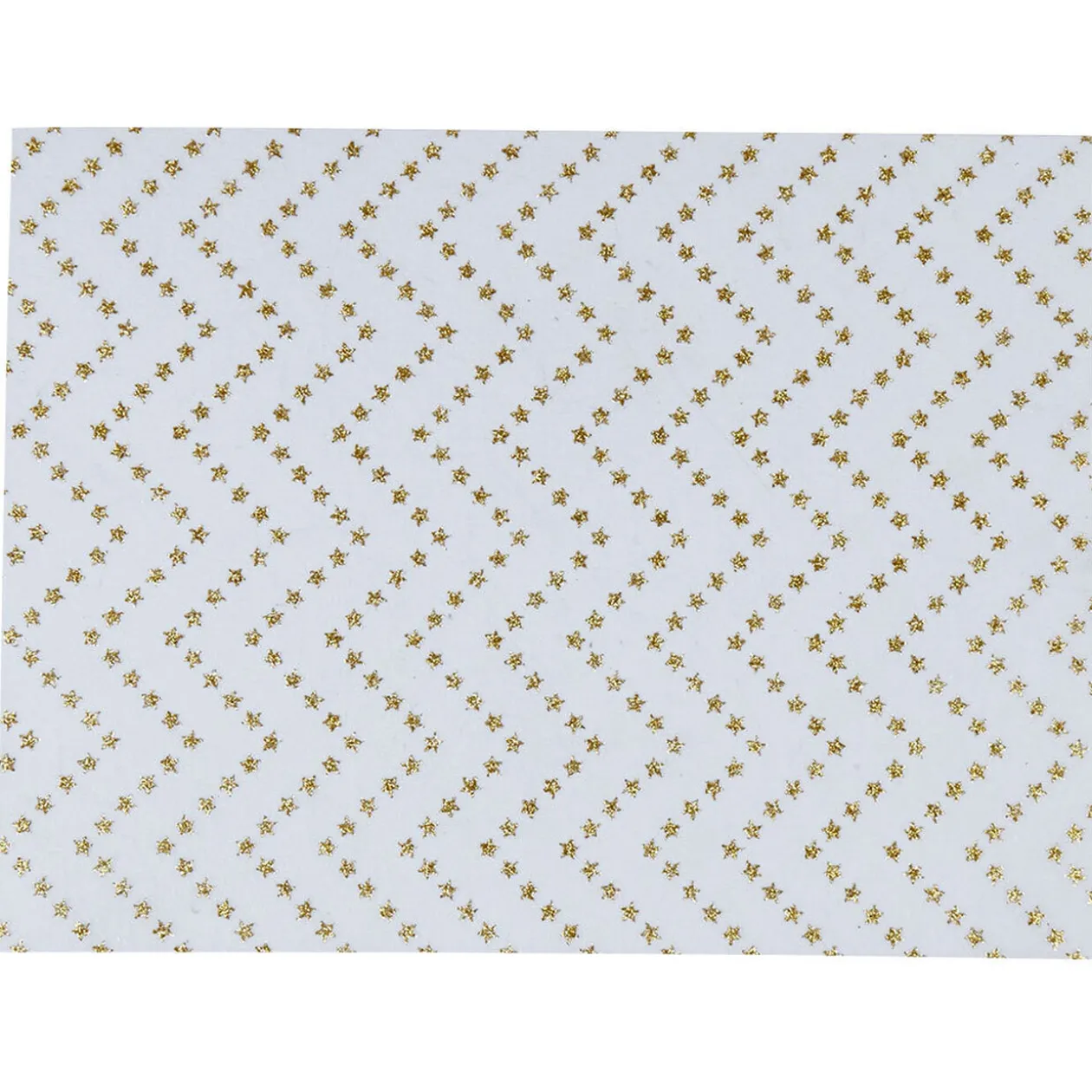 Set de table blanc décor chevrons dorés x8