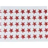 Set de table blanc décor étoiles rouges x8