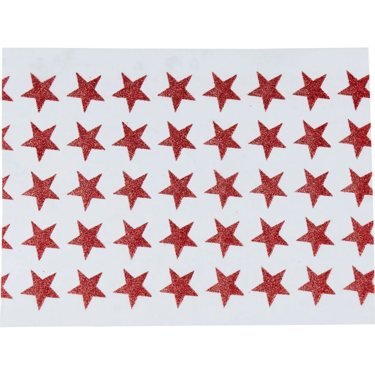 Set de table blanc décor étoiles rouges x8