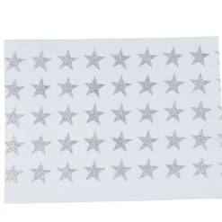 Set de table blanc décor étoiles argentées x8
