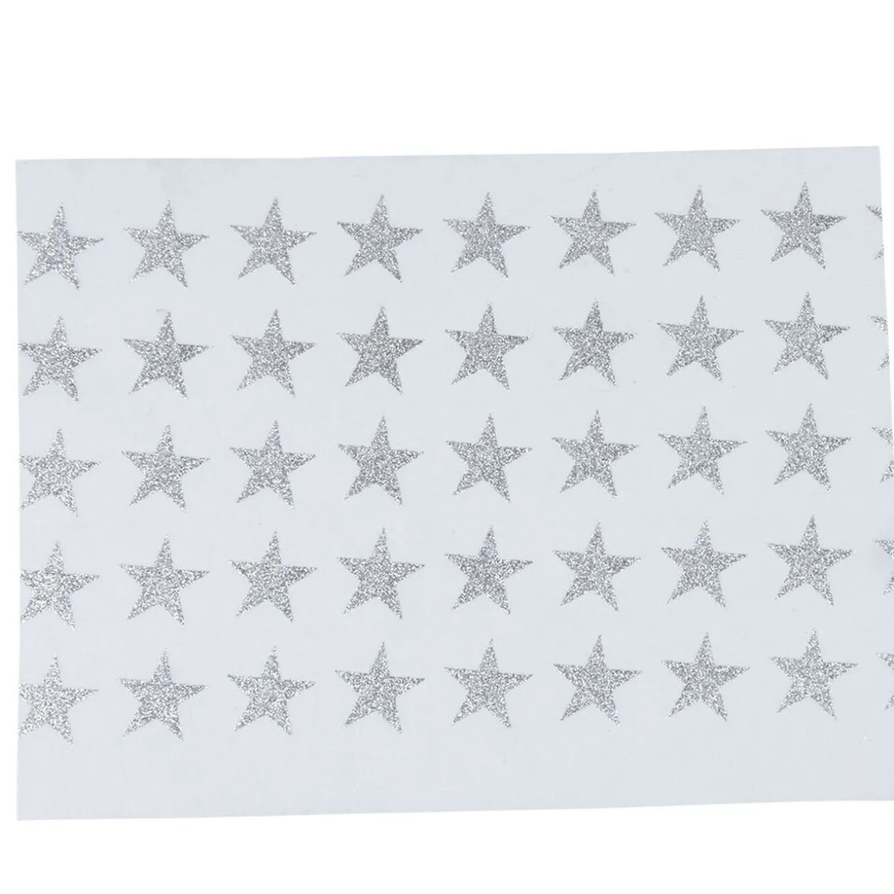 Set de table blanc décor étoiles argentées x8