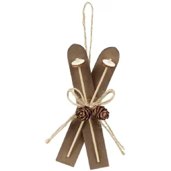 Ski en bois à suspendre Noël