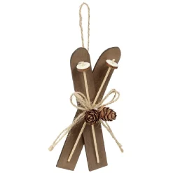 Ski en bois à suspendre Noël