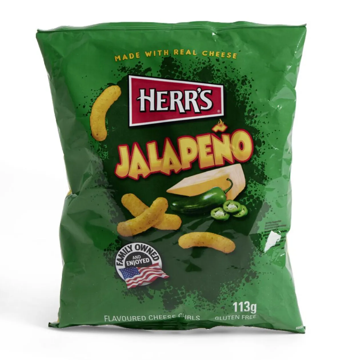 Snacks Herr's Jalapeño saveur fromage épicé 113gr