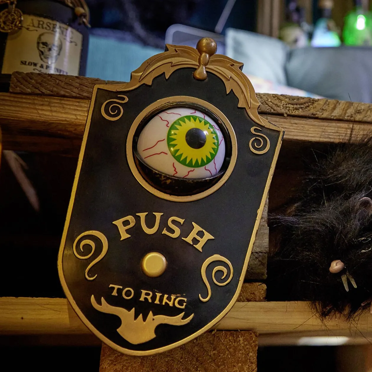 Sonnette de porte Halloween oeil qui bouge