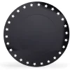 Sous assiette rebord étoile plastique noir Ø34cm x4