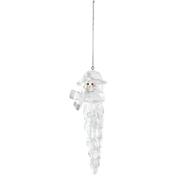 Stalactite en forme de bonhomme de neige à suspendre Noël