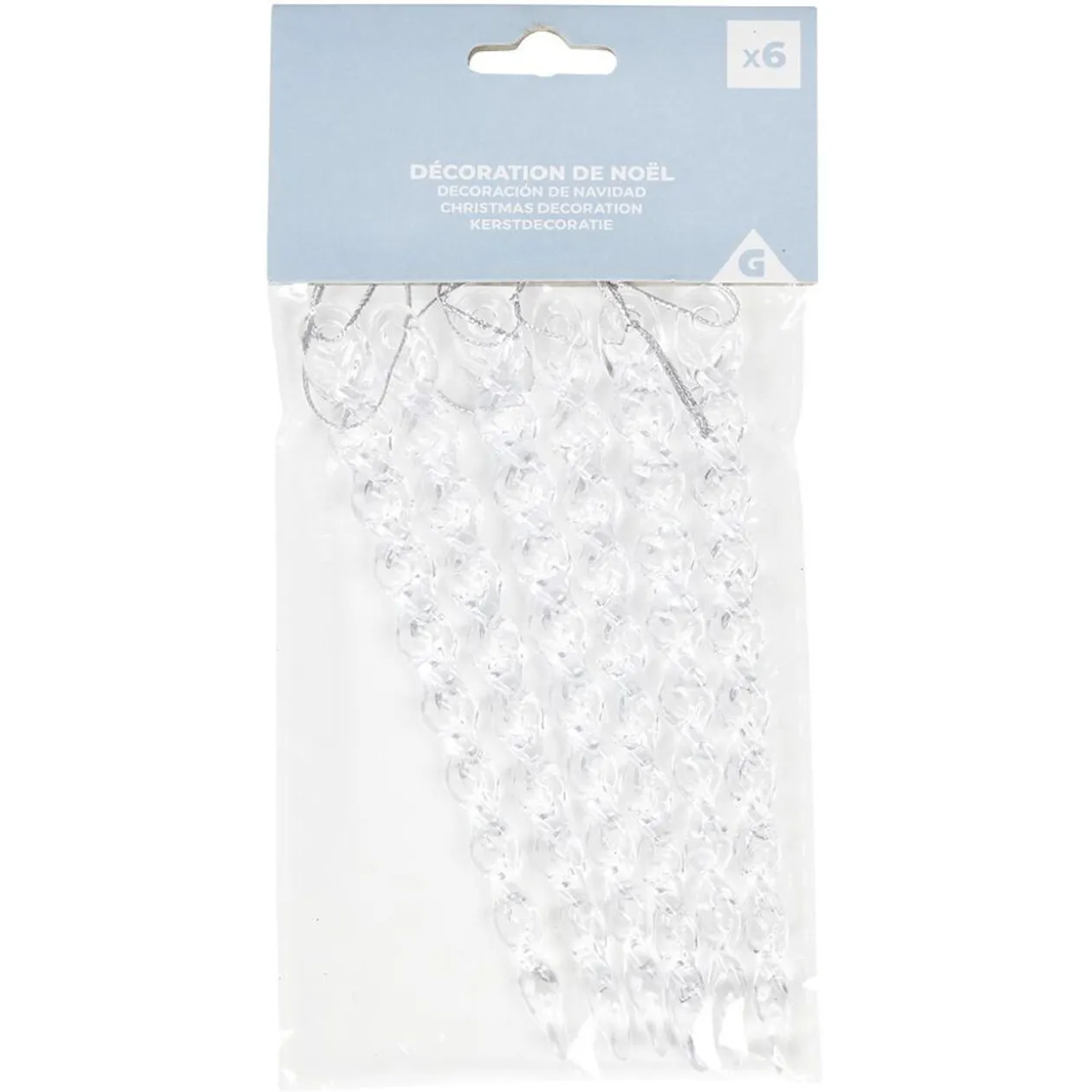 Stalactite x6 Noêl à suspendre