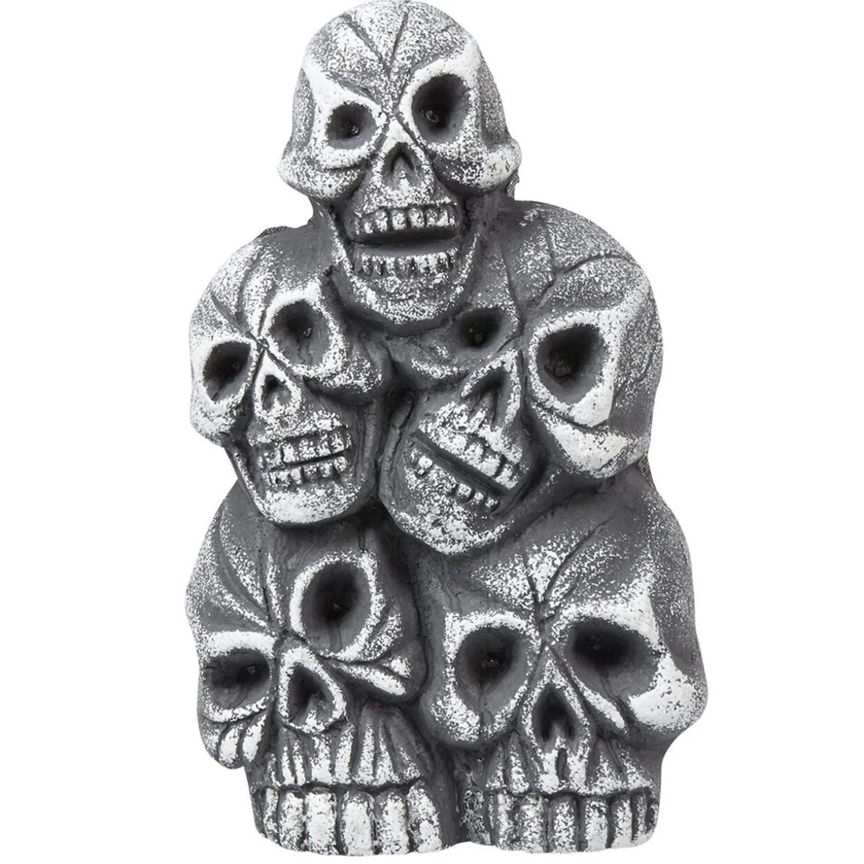 Statue de 5 crânes Halloween avec yeux lumineux