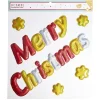 Sticker 3D fenêtre et mur Merry Christmas