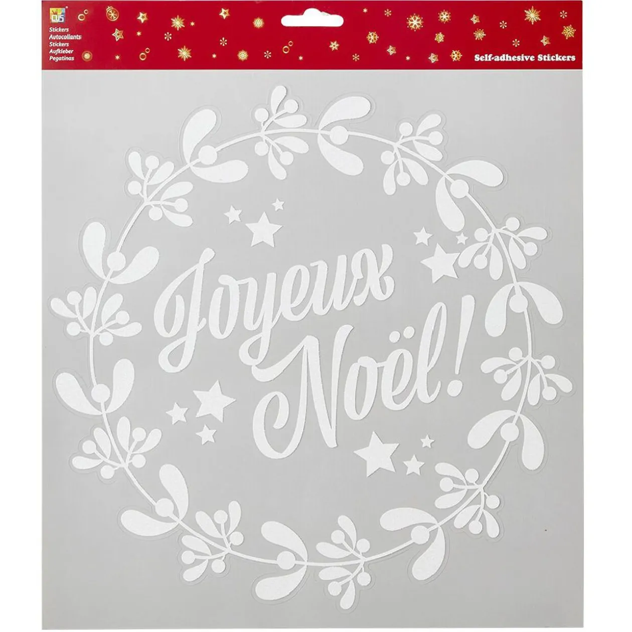 Sticker de Noël décor blanc 31x32cm