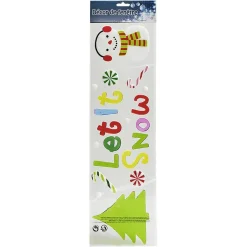 Sticker gel décor de Noël pour fenêtre