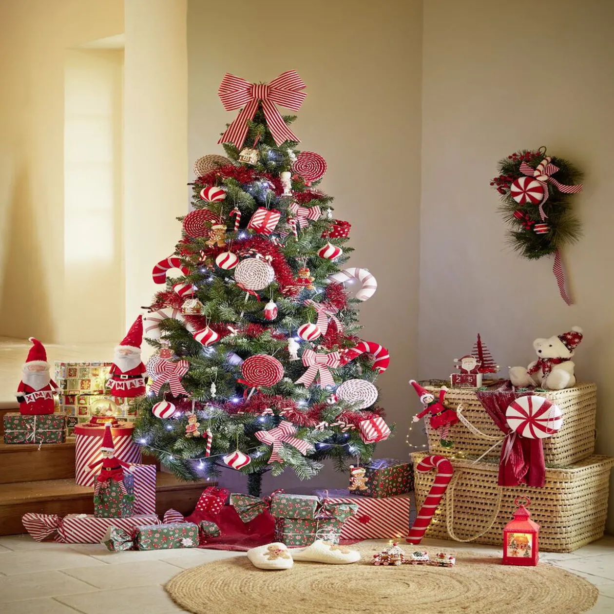 Sucette de Noël à planter rouge Ø14xH40cm