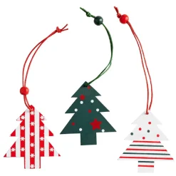 Sujet de Noël rouge et vert à suspendre x36