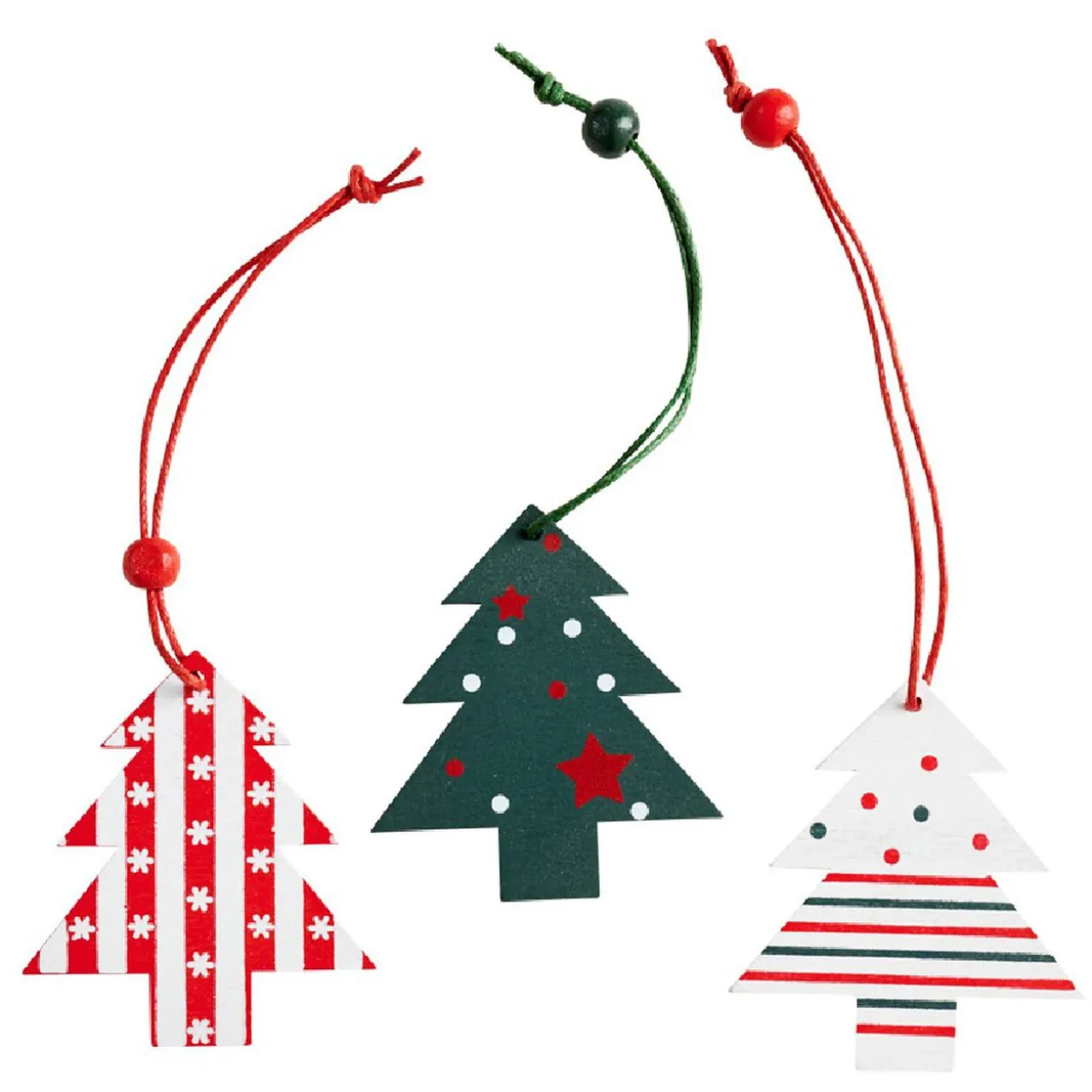 Sujet de Noël rouge et vert à suspendre x36