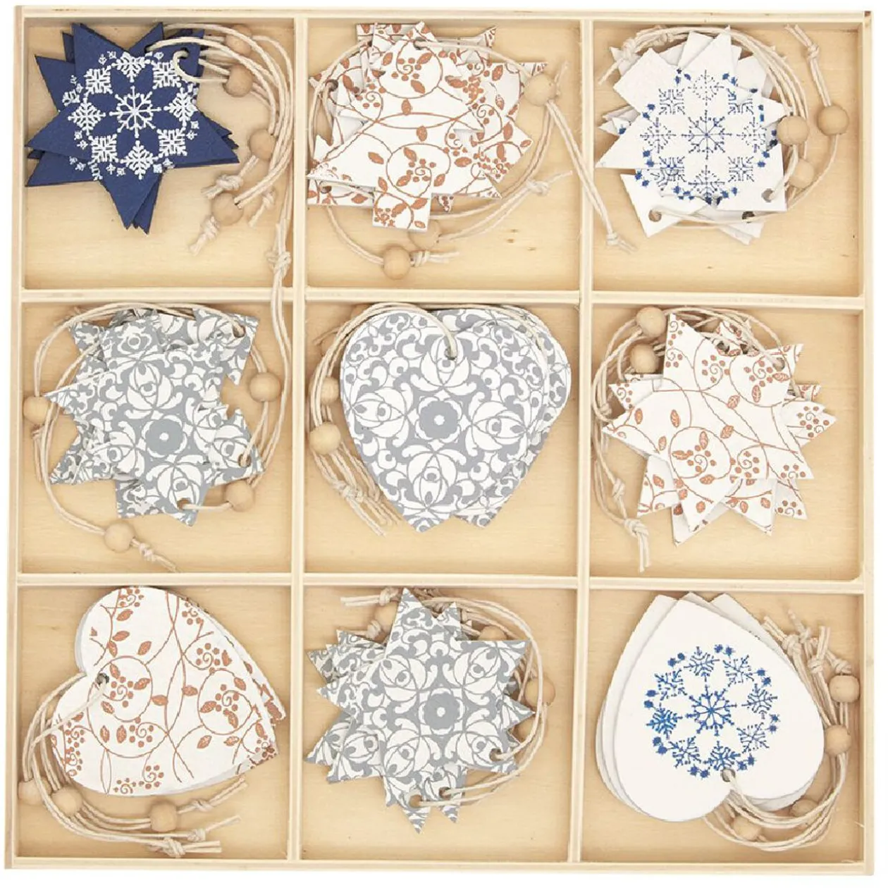 Sujet en bois à suspendre Noël x36