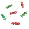 Suspension bonbon rouge et vert x6