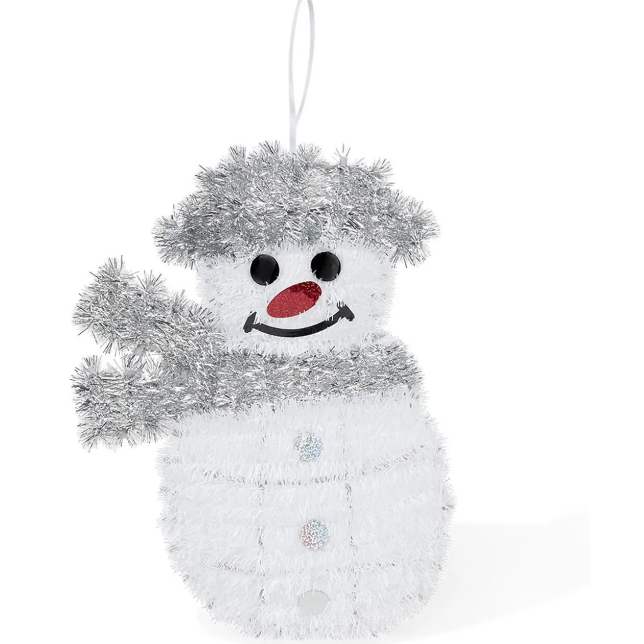 Suspension Bonhomme de neige blanc et doré