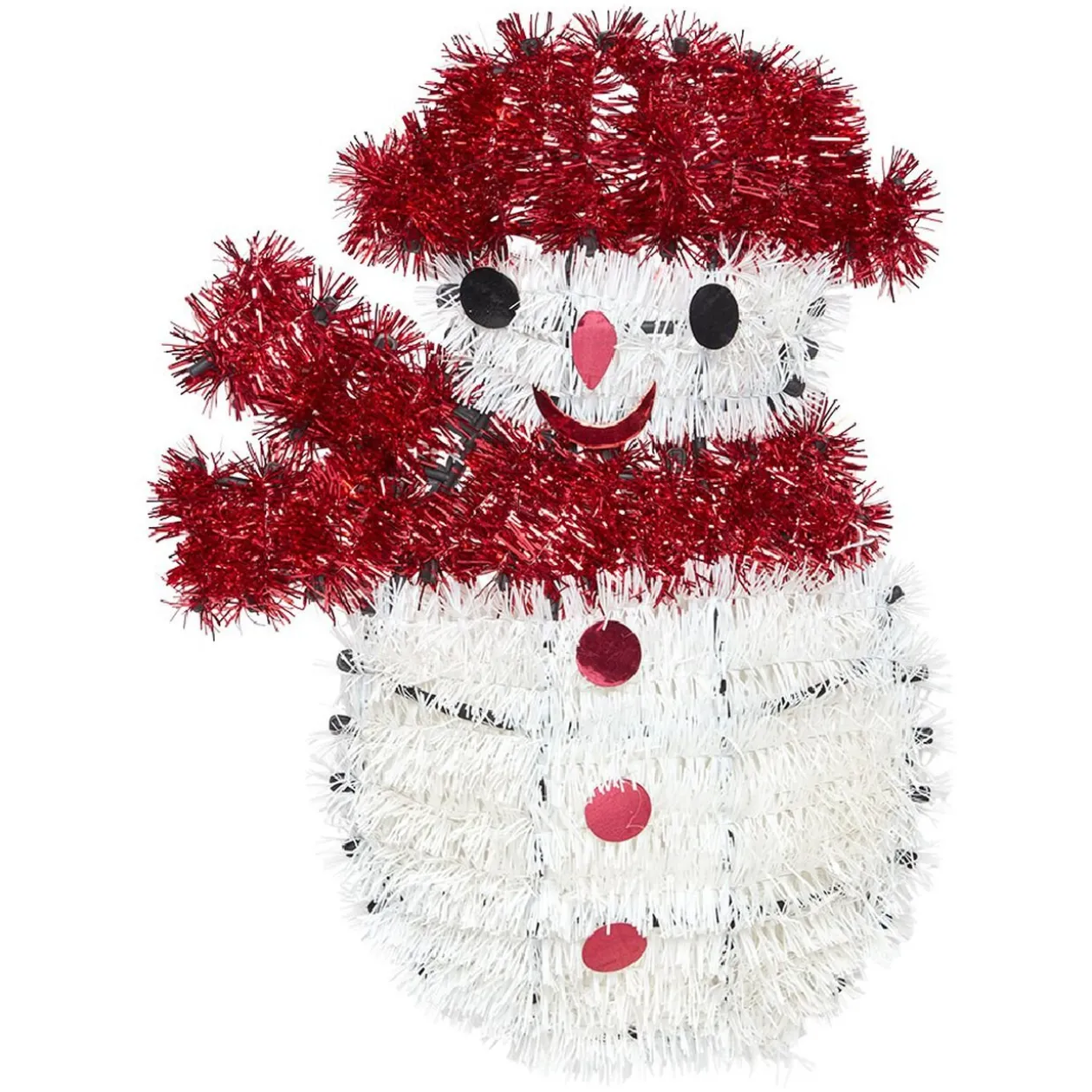 Suspension Bonhomme de neige blanc et doré