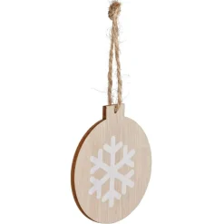 Suspension boule plate en bois Ø6cm - 3 modèles