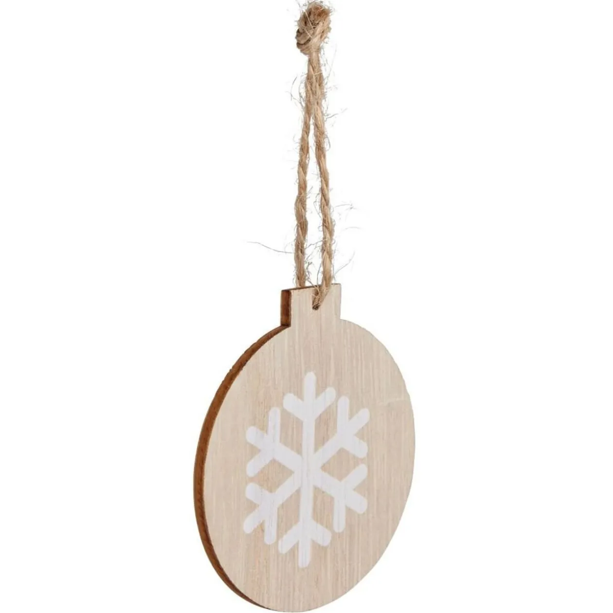 Suspension boule plate en bois Ø6cm - 3 modèles