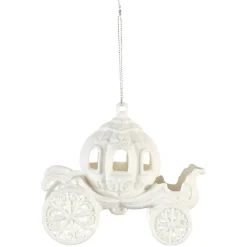 Suspension carrosse de Noël givré
