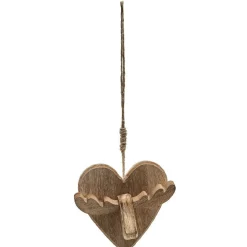 Suspension coeur et corne de cerf Noël