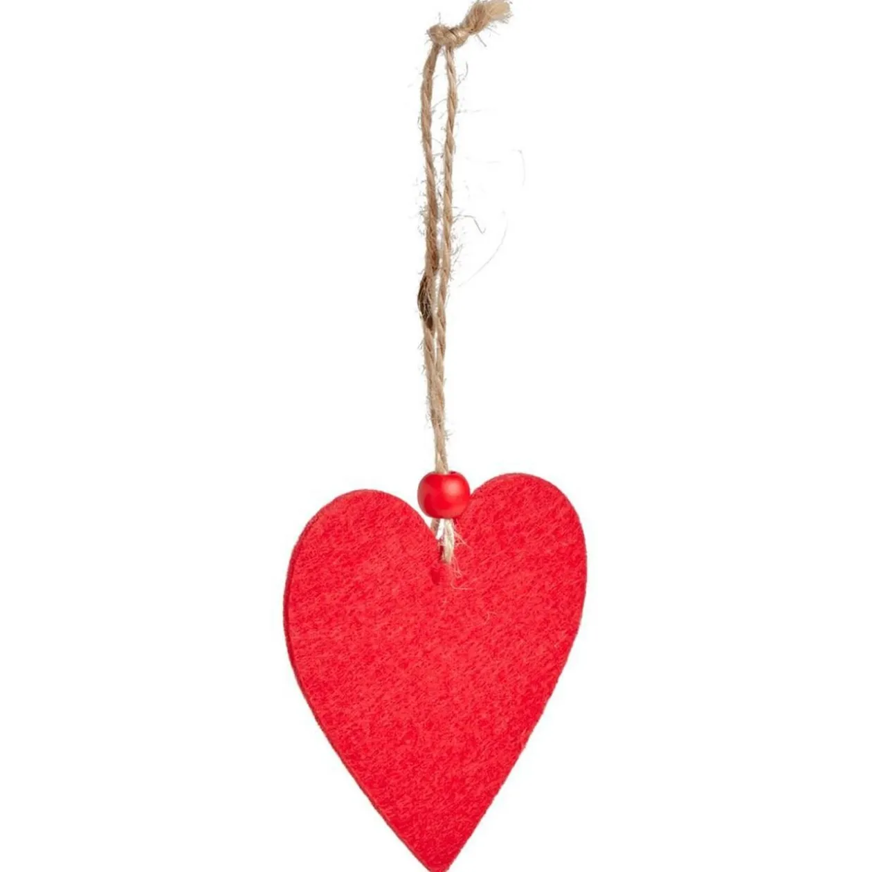 Suspension coeur/étoile/sapin bois et feutrine rouge ou blanc