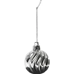 Suspension décoration sapin Noël argentée x30