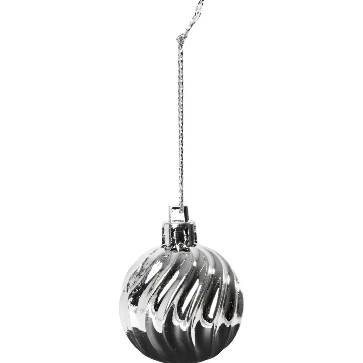 Suspension décoration sapin Noël argentée x30