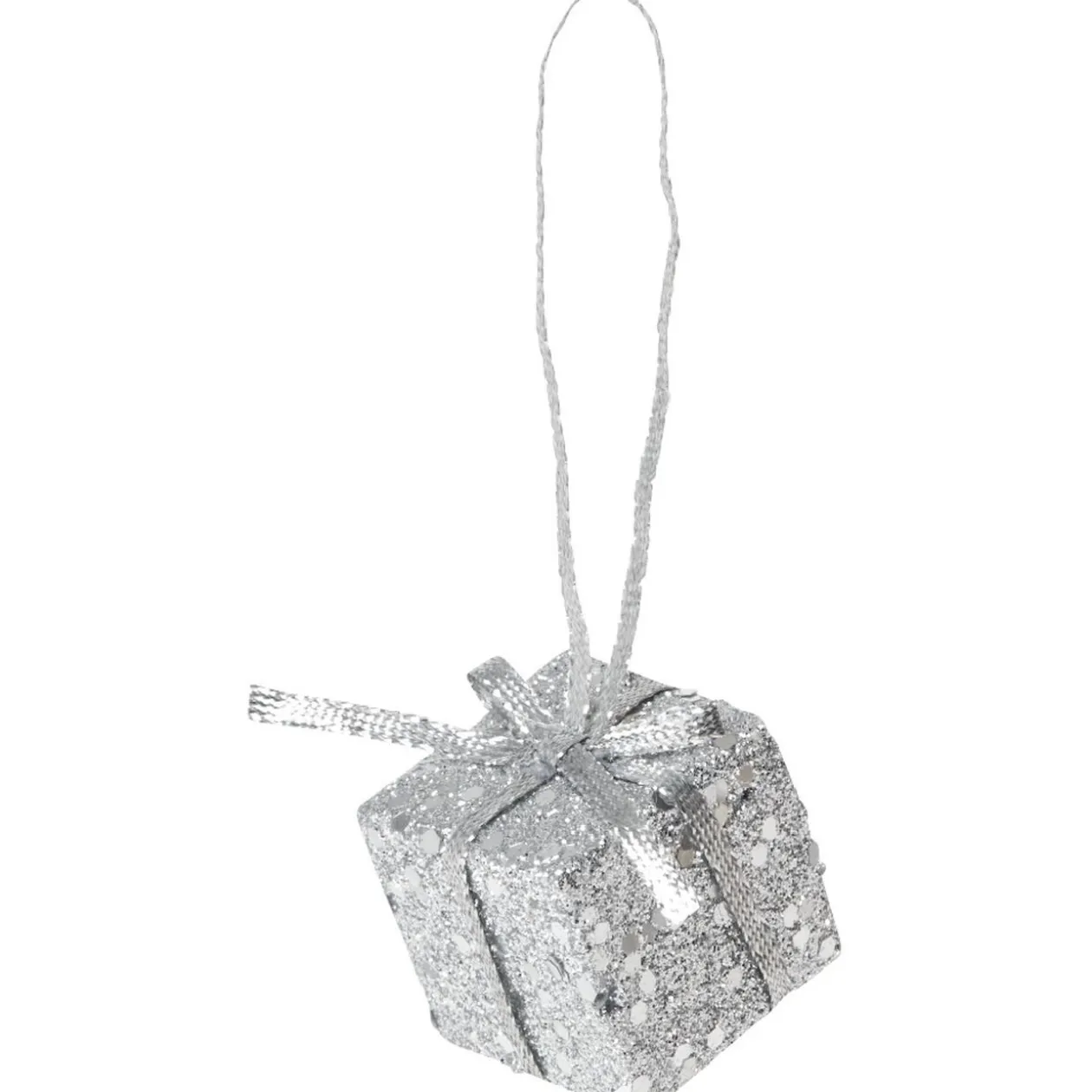 Suspension décoration sapin Noël argentée x30