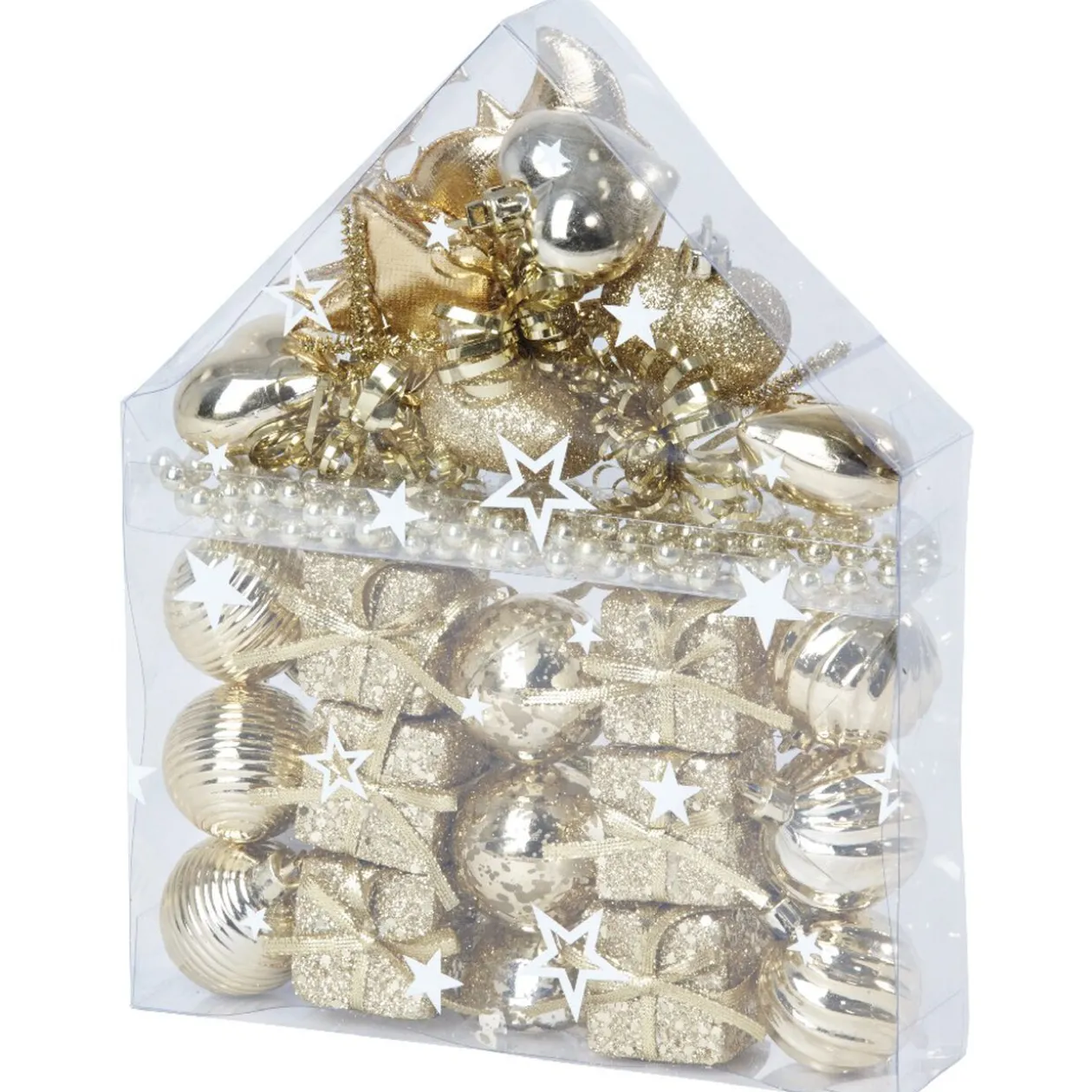 Suspension décoration sapin Noël dorée x30