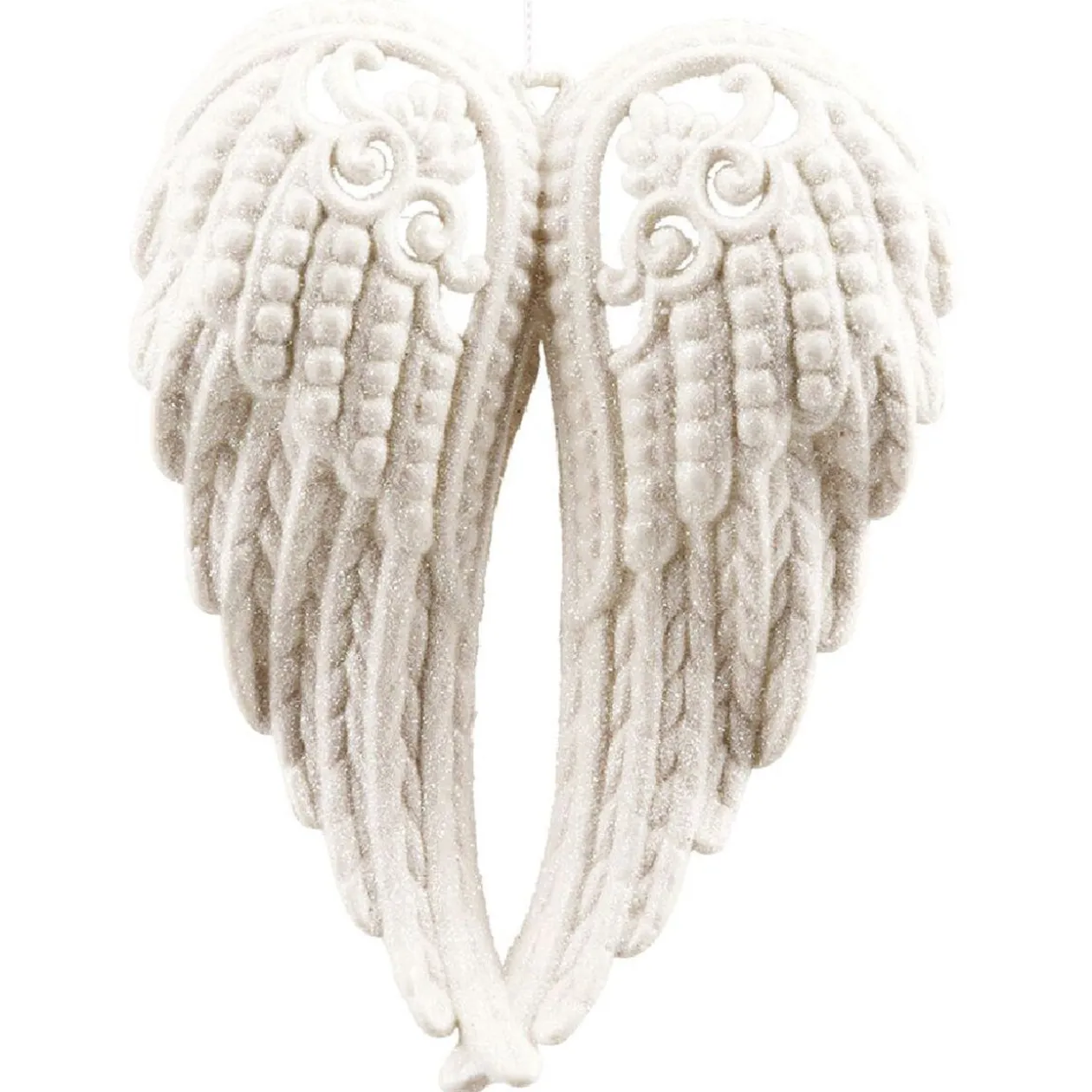 Suspension de Noël Ailes d'ange pailletées H14 cm