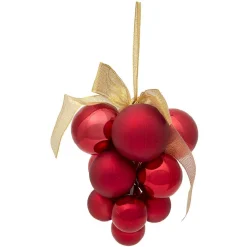 Suspension de Noël boules grappe rouge