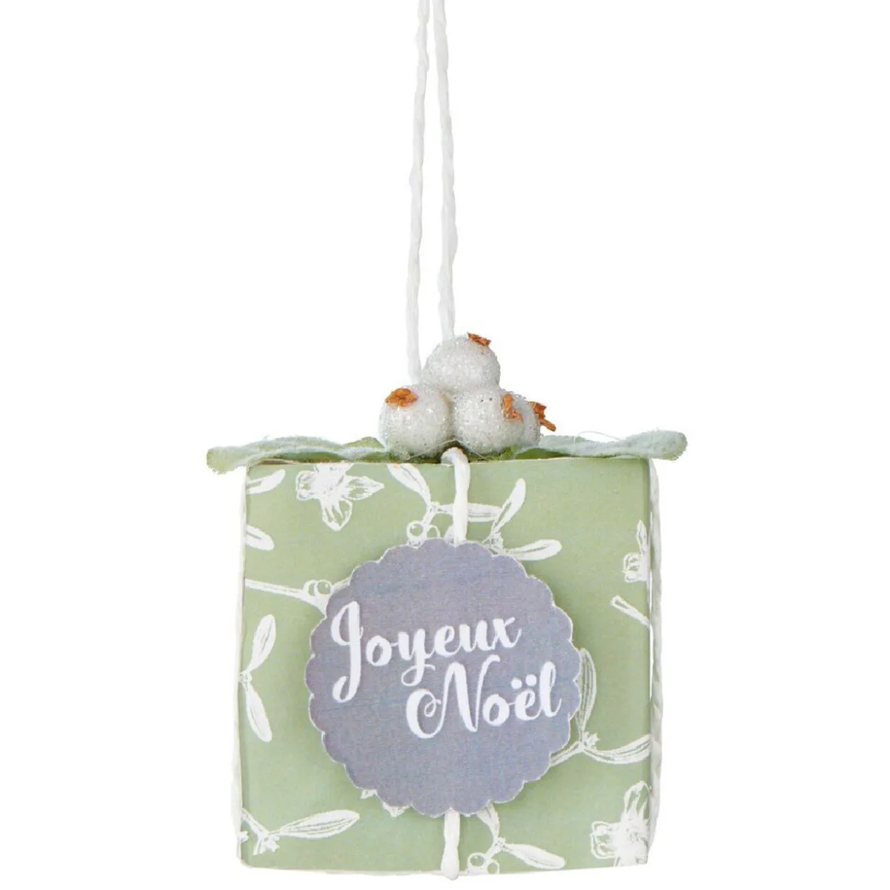 Suspension de Noël cadeau miniature