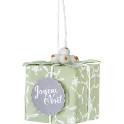 Suspension de Noël cadeau miniature